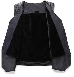 Premium Quality Sheepskin Vest For Men Wholesale 100% Organic <b>Wool</b> <b>Waistcoat</b> Custom Men Casual Warm Real Leather Vest - Product Image 2