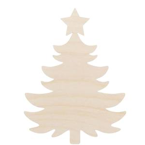 <b>Vintage</b> Wood <b>Tree</b> Cutout Laser Engraved Plywood Shape For Diy Crafting <b>Christmas</b> Ornament Wall Art And Wedding Decor - Product Image 2