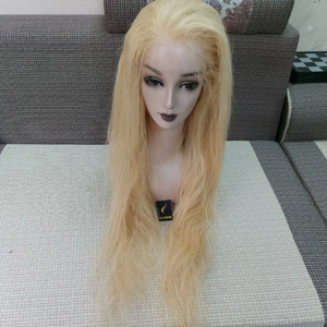 Extensions de cheveux vietnamiens crus de haute qualité 100% 20-30 pouces perruque pleine dentelle blonde pour HD suisse du Vietnam - Product Image 1
