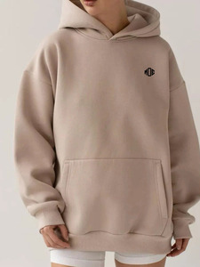 Sweat à capuche en molleton de style vintage pour femme avec nom de marque personnalisé, 100% coton, épaules tombantes, sweat à capuche pour femme, broderie personnalisée - Product Image 2