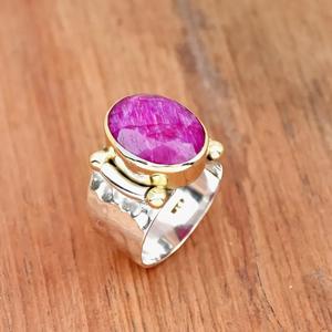 แหวนทับทิมแหวนเงิน925ใหญ่เป็นของขวัญ - Product Image 1