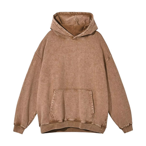 Hot <b>Sale</b> Winter Custom Women Acid Wash Hoodie Heavyweight Solid Color Vintage Wash Hoodie <b>For</b> Women - Product Image 6