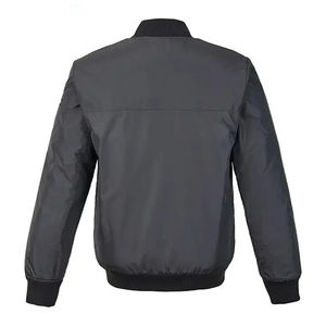 Blouson aviateur décontracté à logo brodé High Street pour homme Blouson aviateur léger coupe-vent à col côtelé décontracté - Product Image 2