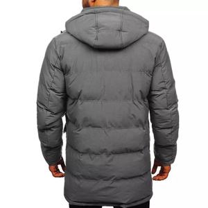Blouson d'hiver en coton pour homme, logo personnalisé, en satin, grande taille, 3XL, chaud, couleur unie - Product Image 3