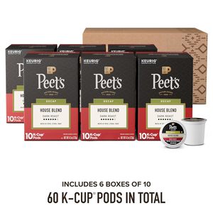 Peet's Coffee, Dark Roast Decaf Keurig K-Cup Pods, Decaffeinated Arabica Coffee - Decaf House Blend 60 Count - Product Image 5