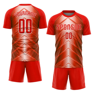 Conjunto de chándal de fútbol delantero transpirable de secado rápido de poliéster 100% personalizado para adultos y jóvenes 2526 kits de fútbol de Club - Product Image 6