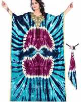 Robe longue africaine tie-dye batiki kaftan thaïlandaise rétro hippie bohème hawaïenne en rayonne, style gypsy, tailles M-L-XL-2XL
