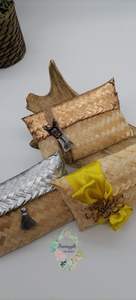 Premium <b>Mini</b> Bamboo <b>Gift</b> <b>Bag</b> Handmade Small Eco Friendly Reusable Tote Packaging for Wedding Party Jewelry - Product Image 3