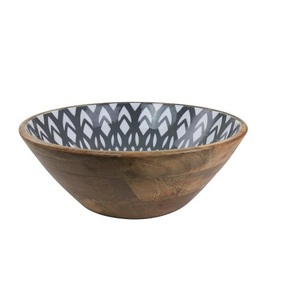 Hôtels et restaurants Bol design chaud Bol de serveur en bois Forme personnalisée Bol de service à salade de cuisine Table de dîner - Product Image 6