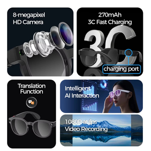 แว่นตาอัจฉริยะ AIMB-S1 บันทึกวิดีโอ 1080P ชาร์จแม่เหล็ก ผู้ช่วย AI ระบบนำทาง AR - Product Image 6