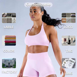 Conjunto Deportivo Personalizado para Mujer, Ropa Deportiva de Gimnasio, Diseño Sólido, para Entrenamiento, Yoga, Tallas Grandes - Product Image 1