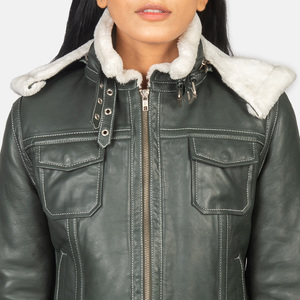New Arrival Fashion High Quality <b>Women's</b> Waterproof Shearling Leather <b>Jacket</b> Winter Warm Quick Dry & Breathable Sheepskin Fur - Product Image 6
