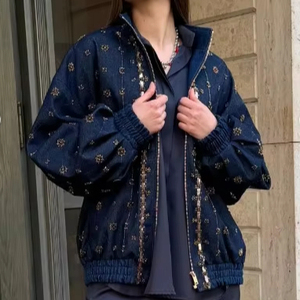 Custom Breathable Eco-Friendly Quick-Wear <b>Lightweight</b> Almond Brown Denim <b>Jacket</b> Zipper Closure <b>Women</b> Autumn Season Viscose - Product Image 4