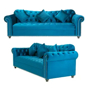 Sang trọng màu be phong cách Châu Âu sofa Set đồ nội thất phòng khách cao cấp New sofa cho bán đồ nội thất sản xuất thiết kế của riêng bạn