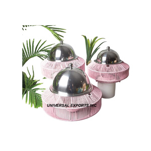 Ensemble de trois chauffe-plats pour buffet de mariage et d'événement Casserole de créateur faite à la main Nouveau chauffe-plats en métal classique et élégant - Product Image 1