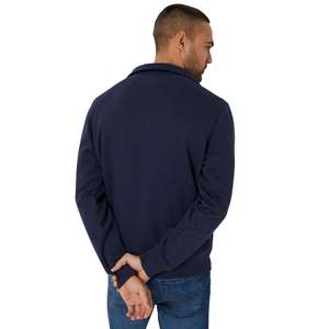 เสื้อสเวตเชิ้ตคอปกทรงโอเวอร์ไซส์ ผ้าฟลีซคอตตอน ย้อมสีแบบ High Street  ลายพิมพ์ครึ่งซิป สำหรับผู้ชาย  แบบเรียบ  รับผลิตตามสั่งขายส่ง - Product Image 2