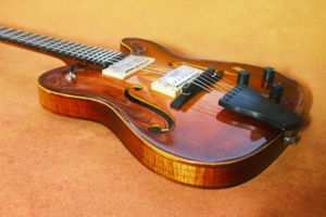 Archtop for Handcraft Carved Solid Maple Spruce Top Mahogany <strong>Neck</strong> Ebony Fingerboard Hollow Body Electric Guitar Violin - Product Image 2