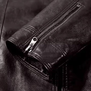 Veste en cuir pour homme, chaude pour l'hiver - Style décontracté, coupe-vent, haute qualité, service OEM, couleurs et logo personnalisés - Product Image 4