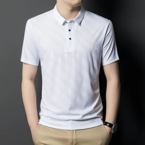 2025 dernière mode broderie Logo fabricant de vêtements décontractés d'âge moyen impression polo de golf à manches courtes pour hommes - Product Image 6