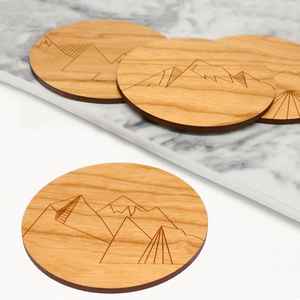 Posavasos de madera Forest Decor, decoración perfecta para cocina y sala de estar - Product Image 4