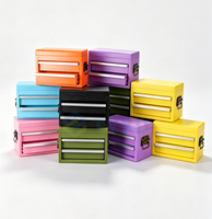 Boîte de rangement en métal TYXD avec 3 tiroirs, organisateur de bureau multi-niveaux pour outils, bijoux, cosmétiques et papeterie