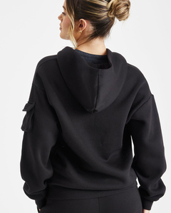 กางเกงผู้หญิงหกกระเป๋าเฮฟวี่เวทระบายอากาศผ้าฝ้าย100% มีฮู้ดชุดวอร์มสวยสำหรับฤดูหนาว - Product Image 5