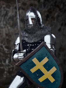 Traje de Armadura de Caballero Templario de Alta Calidad con Forro Interior y Soporte de Madera, el Más Vendido del 2024 |   Caballeros Cruzados - Product Image 2