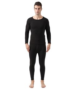 Ensemble Caleçon Long en Polaire Confortable pour Homme Modal Chaud Col Ras du Cou Manches Longues Amincissement du Corps Shapers Logo Personnalisé Caractéristique Respirante - Product Image 4