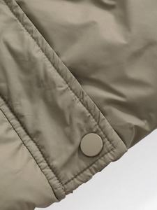 Chaqueta Bomber de Algodón con Cuello Alto y Logotipo Personalizado de Alta Calidad al por Mayor de Lupin Felt, Chaqueta Impermeable y Transpirable con Botones para Mujer, Talla Grande - Product Image 4