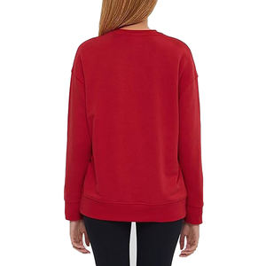 <b>Women</b> Sweatshirt Oversized Cotton Fleece Crewneck <b>Pullover</b> Casual Drop Shoulder Relaxed Fit Minimalist - Product Image 4