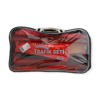 Kit de sécurité routière Teamcar tout-en-un, 8 pièces, comprenant un trousse de premiers soins et une extincteur