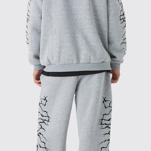 Sweat à capuche zippé et pull-over survêtements pour hommes vêtements de sport survêtement personnalisé en coton polaire survêtement avec logo personnalisé pour homme - Product Image 6