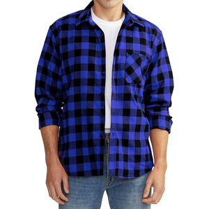 Camisa de Vestir de Franela 100% Algodón para Hombre, Transpirable, Ecológica, Cuello Clásico, Manga Larga, Estilo Urbano, Venta al Por Mayor Personalizada - Product Image 1