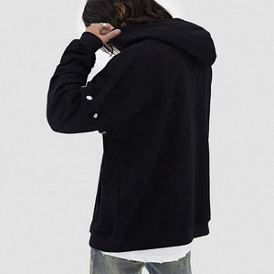 Sudadera con Capucha Personalizada 100% Algodón, 300 Gsm, Transpirable, Ecológica, de Corte Holgado para Hombre, Estilo Urbano, con Bordado y Patrón Sólido - Product Image 5