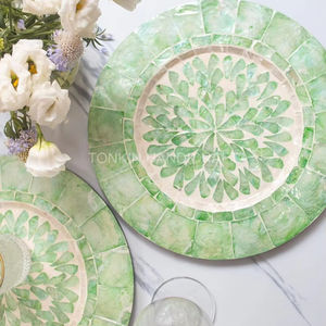 Wholesale Eco-Friendly <b>Placemats</b> Table Mat Slate <b>Placemat</b> Mother of Pearl Shell <b>Placemats</b> with <b>Beads</b> - Product Image 1