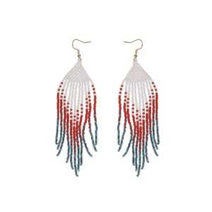 Perles de rocaille Cadeau religieux chrétien NewDesign Boucles d'oreilles en perles de style bohème personnalisées Broderie longue goutte avec qualité - Product Image 4