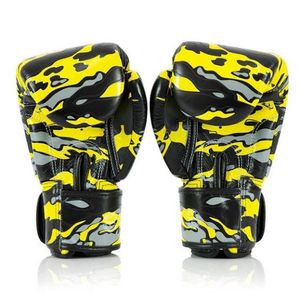 Nuevos guantes de boxeo de cuero de vaca sublimados para entrenamiento Sparring Muay Thai Kickboxing MMA Punching - Product Image 4