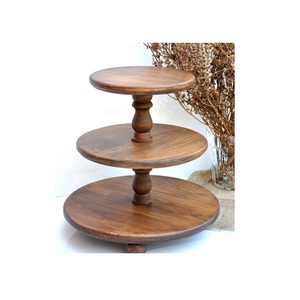 Meilleure qualité Cuisine Fournitures Gâteau Stand Cupcakes Dessert Planche Ronde Affichage Rond En Bois Gâteau Stand Style Moderne - Product Image 3