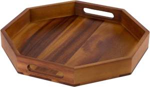 Bandeja de servicio decorativa rectangular personalizada para el hogar, hotel, restaurante, madera, mármol, ratán, acrílico, plato de almacenamiento - Product Image 5