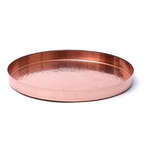 Produit exclusif Plateau de service rond noir métallique élégant avec plateau décoratif de table à manger fini de haute qualité - Product Image 5