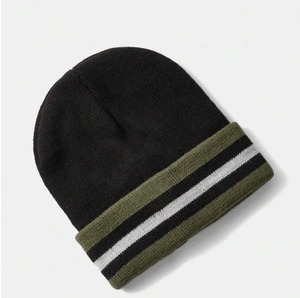Custom Knit Cuffed Acrylic Slouchy Beanie Streetwear Private Woven Label Logo Beanies Fisherman Skull Hats <b>Winter</b> <b>Cap</b> - Product Image 5