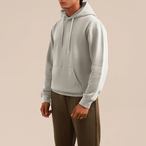 เสื้อกันหนาวมีฮู้ดสำหรับผู้ชายโอเวอร์ไซส์ผ้าคอตตอนเพิ่มความอบอุ่นโลโก้ตามสั่งแนวสตรีท - Product Image 5