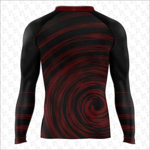 Sublimación personalizada de impresión de los hombres al aire libre Rash Guard mangas largas transpirable poliéster Spandex Material - Product Image 4