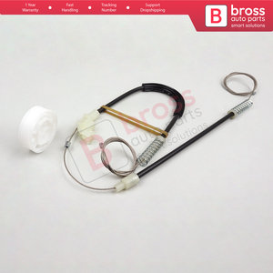 Kit de reparación de regulador de ventanilla eléctrica BWR5326 delantero izquierdo para S40 V40 MK1 644 645 1995-2004 4/5-Door 30623448 Bross Auto Parts - Product Image 2