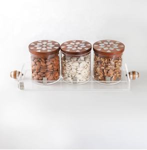 Unique Handmade Mother of Pearl Inlaid Serving Tray with <b>Oud</b> <b>Burner</b> and Box High Quality Craft From India for Home Decoration - Product Image 5