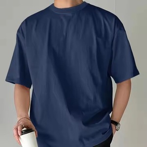 เสื้อยืดผู้ชายไซส์ใหญ่ รุ่นซัมเมอร์ 2025 ลุคย้อมสีแบบแอซิดวอช ผ้าแคนวาส ดีไซน์เรียบง่าย ตัดเย็บพอดีตัว รับผลิตแบบ OEM สำหรับผู้ค้าปลีกแฟชั่น - Product Image 5