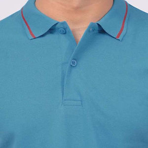 Nouveau couleur unie à manches courtes été haute rue hommes vêtements Polo Top qualité coton respirant sport hommes polos - Product Image 2