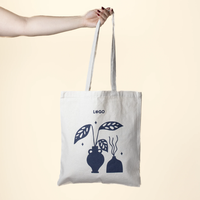 Exportbereite, hochwertige, beige Bio-Baumwoll-Tragetasche im nachhaltigen Design mit individuellem Logo, Seilgriffen und mittlerer Größe für den Einkauf.
