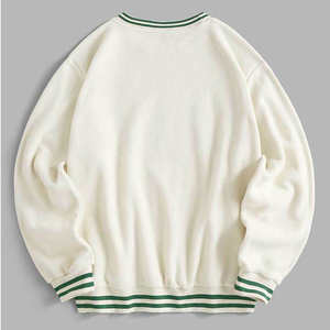 Nouveau sweat-shirt à col rond surdimensionné pour homme, tendance, vente en gros, personnalisé, rayé, 100% coton, molleton lourd, coupe ample - Product Image 2