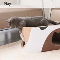 Moderne et élégant, solide carton chat griffoir jouet chat gratter meubles jouets protecteur avec trou de chat